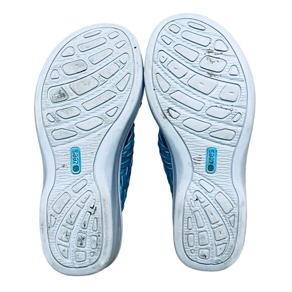 Bzees Dainty Sandals Wedge Braided Cross Band Slide Cloud/Technology Shoes 9 - Picture 10 of 10